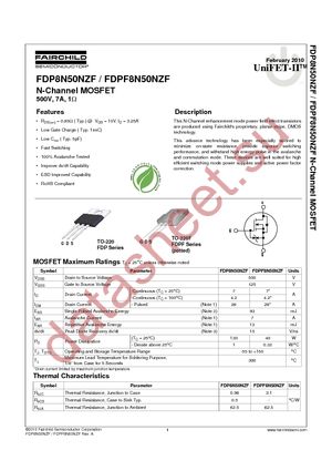 FDPF8N50NZF datasheet  